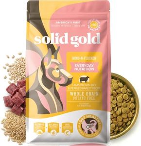 Solid Gold, Hund-N-Flocken, Dog Food Dry with Lamb, Rice and Omega 3 Fish Oil for Dogs, Probiotics, 24 LB