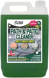 Flow Path & Patio Cleaner Fluid | 5:1 Concentrate | Wet And Walk Away | Green Staining Remover | Outdoor Garden Spray Cleaning Solution (5 Litre)