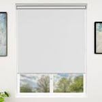 White Blackout Window Shades Cordless Window Blinds with Spring Lifting System for Home & Office, 33 x 72 Inch