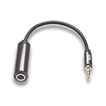 VCE 3.5mm Male to 6.35mm Female Headphone Adapter, 1/4 to 1/8 inch Stereo Cable, Gold Plated Audio Jack for Headphones, Amplifiers, Guitar, Home Theater Devices, Laptop - 8 inch