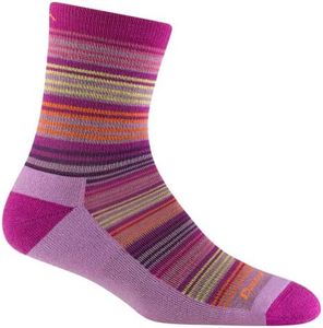 Darn Tough Vermont Zebra Canyon Micro-Crew Hiking Socks for Boys, Clover,Medium - Lightweight Cushioned Boys Socks