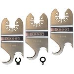 XXGO 3 Pcs Multi Tool Saw Blades Oscillating Multi Tool Knife Blade for Cutting Roofing Asphalt Shingles PVC Floor Carpet Cardboard Fit Milwukee Rockwell Bosch Dremel Ryobi Ridgid XG3310