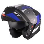 MT Motocycle Helmet - Modular Flip Front - Genesis SV Cave A7 Matt Black Blue