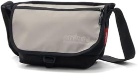 Manhattan Portage MP1605JRFZPDULON Nylon Messenger Bag JR Flap Zipper Pocket Dulon Messenger Bag Genuine, L.GRAY, Free Size