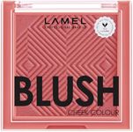 Lamel Blush Cheek Plum Color Mini - Blendable Purple Blush Powder - Enhances & Defines Shapes & Features - Shading & Contouring Powder Blush - 4 Universal Shades - № 408 (Plum) - 3.8g / 0.13 oz