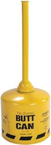 Eagle 1200YELLOW Yellow All Metal Galvanized Steel Original Butt Can, 5 gallon Capacity, 33" Height, 12" Diameter