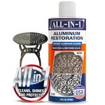 All-In-1 Aluminum Cleaner and Restoration Solution – Instantly Cleans and Brightens Oxidized Aluminum & Metal – Patio Furniture, Garage Doors, Window Frames, Light Fixtures, & more! – 16 fl oz