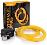 URBNFit Gymnastic Rings - Bodyweight Workout and Strength Training Olympic Non-Slip Rings with Adjustable Straps for Crossfit and at Home Gym Workouts