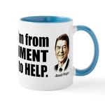 CafePress Reagan Quote Nine Most Terrifying Words Mug 11 oz (325 ml) Ceramic Coffee Mug