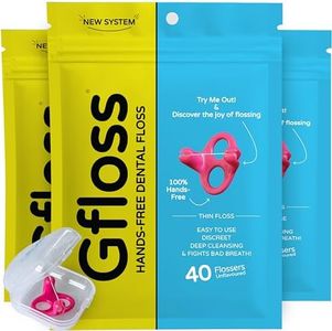 Gfloss Hands-Free Dental Floss - 120 Count (Pack of 3) + Light Travel Case - Easy to Use, Discreet Flossers for Adults | Travel Floss | Thin Soft Floss for Tight Teeth | PFAS-Free | Unwaxed