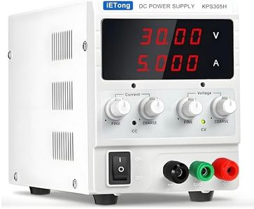 DC Bench Power Supply, Variable Lab Power Supply 30V 5A High Precision Display 10mV 1mA,Adjustable Switching Power Supply with Coarse and Fine Knobs for Hobbyist, DIY Projects,Suitable for Beginners