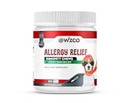 Wizco All-Itch Immunity Treats For Dogs - Soothe Itchy Paws, Eyes, Ears, Skin - Stop Itching, Licking, Scratching - Good for Small, Medium & Large Dogs - Supports Seasonal Itching