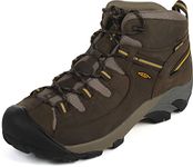 KEEN Men's Targhee 2 Mid Waterproof Hiking Boots, Black Olive/Yellow, 9 UK