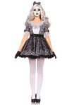 Leg Avenue Pretty Porcelain Doll Costume (Small, Black/White)