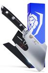 DALSTRONG Meat Cleaver Knife Axe - 5 inch - Gladiator Series R - 7CR17MOV High Carbon Steel - Black G10 Handle - Heavy Duty BBQ Hatchet - Razor Sharp Kitchen Knife - Sheath Chef Knife - NSF Certified