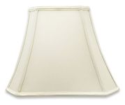 Royal Designs DSO-68-16WH Rectangle Bell Cut Corner Designer Lamp Shade (6.25 x 8) x (11 x 16) x 12, 16 in, White