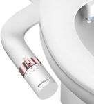 WATERLACE Bidet Attachment for Toilet, Dual Nozzle Bidet Toilet Seat, Non-Electric Ultra-Thin Bidets for Existing Toilets, Adjustable Water Pressure, Rear/Feminine Wash (Rose Gold)