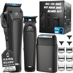 Royal Clips Hair and Beard Fade Kit Gift 2.0 - Clippers, Trimmer & Foil Shaver Bundle - Ideal for Holiday Gifting for Family & Friends, Stocking Stuffers, Christmas Gifts for Men & Boyfriends - Black