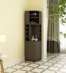 SIVOM Luxe Bar Unit for Home/Bar Engineered Wood Bar Cabinet (Finish Color - Dark Wenge, Knock Down)