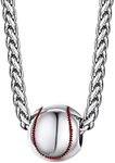 Stainless Steel Baseball Pendant Ch