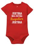 Zeezeezoo Bangalore Cricket 2024 Theme Baby Romper Bodysuit Onesie Tshirt Jeetega Bangalore Jeetega 3-6 Months