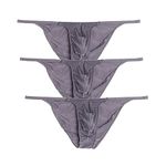 Golirsteca Multipack Men's Ice Silk Smooth Traceless Bulge Pouch Underwear Triangle Briefs