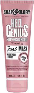 Soap & Glory Original Pink Heel Genius Supercharged Foot Mask - Self Heating Foot Treatment for Rough, Cracked Feet - Sweet Almond, Calendula Oil & AHA Creamy Foot Care - Hydrating Foot Mask (100ml)