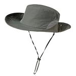 TOP-EX Summer Sun Hats for Men Big Head Women Wide Brim Golf Bucket Safari Waterproof Beach UPF50+ Fishing Hiking Dark Grey