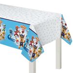 Amscan 572441 PAW Patrol Adventures Blue and White Plastic Party Table Cover, 54" x 96", 1 Piece