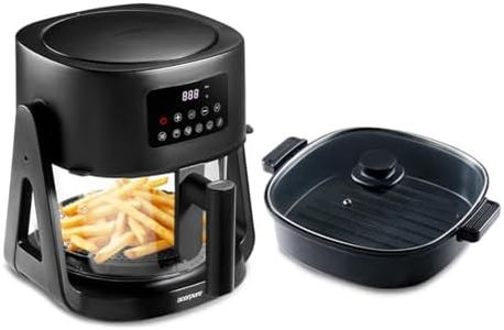 Acerpure Chef All-In-One Air Fryer Black| Air Frying and Grilling with a Flip | Fryer Mode and Grill Mode|1 Year Warranty | 360° TurboHeat Technology, 5.5L Air Fryer + 2.5L Cooking Pot| 1500 Watts
