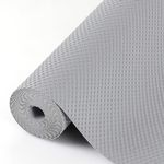 Drawer Liners, Hersvin 45cmx500cm Kitchen Shelf Liners Non-Adhesive Cabinet Mats Cupboard Protector EVA Plastic Lining Waterproof Washable Wipeable Anti-Slip Mats (Light Grey/Dot)