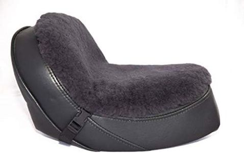 Alaska Leather X-Large Sheepskin Buttpad® - Motorcycle Seat Pad (Charcoal Sheared)