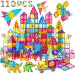 Jasonwell Magnetic Tiles Building Blocks Set for Boys Girls Preschool Educational Magnet Construction Kit Stacking STEM Toys Christmas Birthday Gifts for Kids Toddlers 3 4 5 6 7 8 9 10 + Year Old