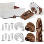 Drawer Guide Kit, 4 Pcs Drawer Slides Replacement, Drawer Track Guide for Commercial Slide Style Drawers Slides, Dressers, Hutches, Night Stand Drawer