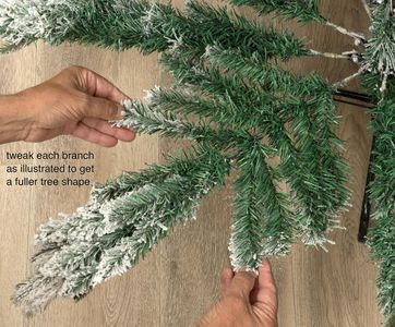 Lapland Fir 5ft Snow Flocked Christmas Tree – Realistic Holiday Decor