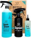 Peaty's Bicycle Cleaning Kit - Wash, Degrease & Lubricate - Essentials For Bike Maintenance & Care - Biodegradable Foaming Cleaner, Drivetrain Degreaser & Chain Lubricant - Carbon MTB Road E-Bike Safe