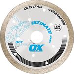 OX OX-UCT-7 Ultimate Cuts All Tiles 7-Inch Diamond Blade, 7/8-Inch-5/8-Inch Bore