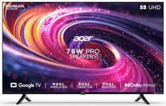 Acer 139 cm (55 inches) H PRO Series 4K Ultra HD Smart LED Google TV AR55GR2851UDPRO (Black)