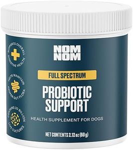 Nom Nom Dog Full Spectrum Probiotic Support Prebiotic Fiber and Inulin Powder Blend - Dog Probiotic for Digestive, Immune, and Dog Allergy Health Preferences
