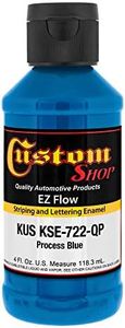 Custom Shop KSE722-QP Process Blue - EZ Flow Pinstripe & Lettering Enamel Paint - 4 Ounce