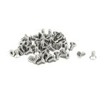 Generic M2x4mm T6 304 Stainless Steel Flat Torx Head Screw 50pcs