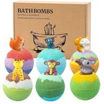 Seychelles Bubble Bath Bombs with Kids Toys Inside Every Bath Bomb (Set of 6, 100gm Each) Safe Kids 1+