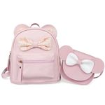 VOLGANIK ROCK Cute Mini Backpack Set for Girls Mouse Ear Bowknot Backpack for Girl with Small Handbag Girls Toddler Backpack Cute Accessories for Girls Gift for Girls Small Travel Bag