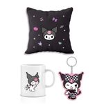 woopme Cute Kuromi Kit For Kids Birthday Gift Sanrio Fans | Kawaii Combo Gift Kit (3 Items)