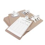 Rapesco 1521A Business Pack: 12 Heavy Duty Hardboard Clipboards, A4+, Brown