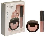 Becca Cosmetics Glow on the Go Rose Gold Travel Size Liquid Highlighter and Pressed Powder 2 Piece Mini Set