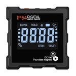 LABART Digital Angle Gauge, Finder Inclinometer with LCD Display 4 Sides Magnets Small Portable Easy to Use Plastic Measures for Table Saw Blades Woodworking Carpenter