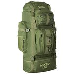 Adtrek Olive Green 120L Hiker Backpack Extra Large Hiking/Camping Luggage Rucksack