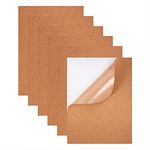 BENECREAT 8 Pack Self-Adhesive Cork Sheets 1mm Thick A4 Rectangle Insulation Cork Backing Sheets for Coaster, Wall Decoration, Wedding Party, DIY Crafts Supplies, 8.3" x 11.8"