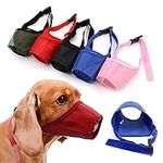 Ateliepets Dog Muzzles for Small Medium Dogs, Soft Dog Muzzle for Grooming, Dog Mouth Guard Stop Biting Barking and Chewing 5 Colors 5 Sizes (Red, Medium)